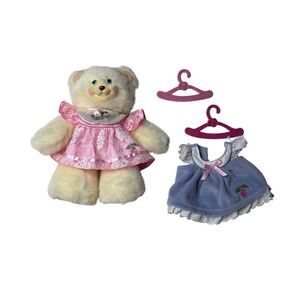 Fisher Price Briarberry Bear Plush Berry Louise Vintage 1999 Flocked Face